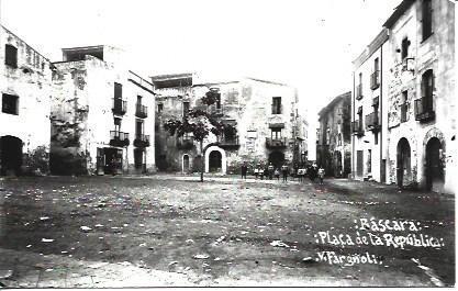 POSTAL A1875: Plaza de la Republica de Bascara