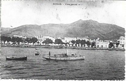POSTAL A1882: Vista parcial de Roses