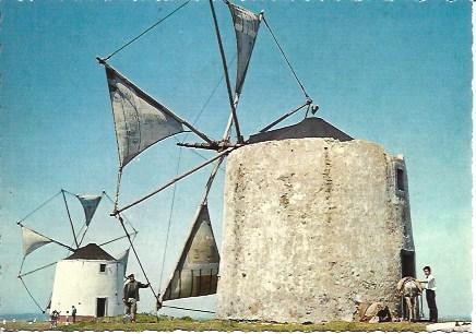 POSTAL A1922: Molino de viento en Portugal