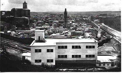POSTAL A1908: Vista parcial aerea de Girona