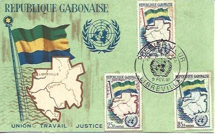 POSTAL A1939: Republique Gabonaise