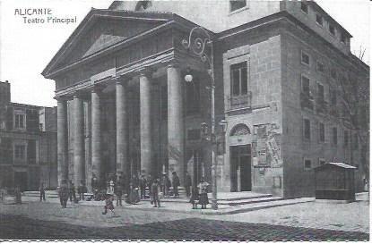 POSTAL A1867: Teatro Principal de Alicante