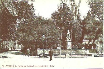 POSTAL A1865: Paseo de la Glorieta de Valencia