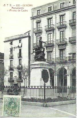 POSTAL A1817: Monumento a Alvarez de Castro de Girona