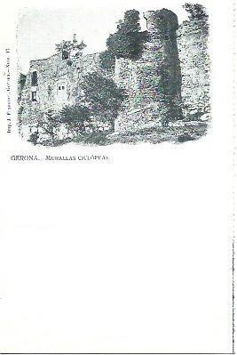 POSTAL A1818: Murallas de Girona
