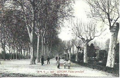 POSTAL A1820: Paseo principal de la Dehesa de Girona