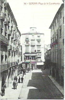 POSTAL A1822: Girona, plaza de la Constitucion