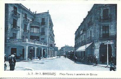 POSTAL A1795: Banyoles, Plaça Turers