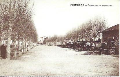 POSTAL A1804: Paseo de la Estacion de Figueres