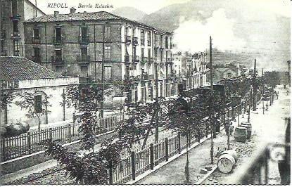 POSTAL A1851: Barrio de la Estacion de Ripoll