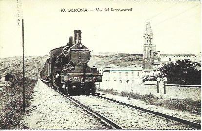 POSTAL A1833: Via del ferrocarril de Girona