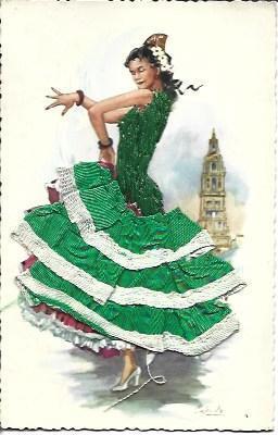 POSTAL A2040: Flamenca