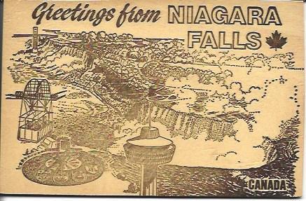 POSTAL A2035: Recuerdo de las Cataratas del Niagara