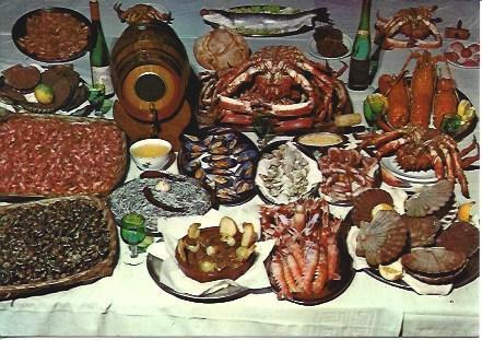 POSTAL A2059: Mariscos de Galicia