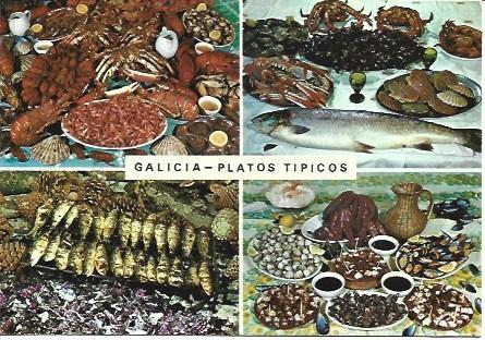 POSTAL A2062: Platos tipicos de Galicia