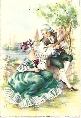POSTAL A2016: Pareja de epoca