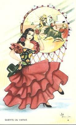 POSTAL A1965: Suerte de varas