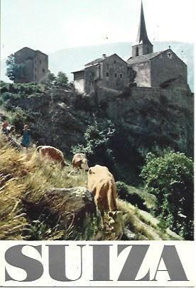 POSTAL A1966: Iglesia de Valais, Suiza
