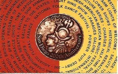 POSTAL A1945: 200 Aniversario San Diego