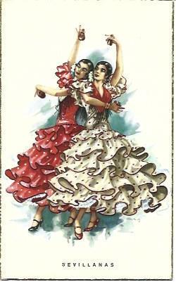 POSTAL A1952: Sevillanas