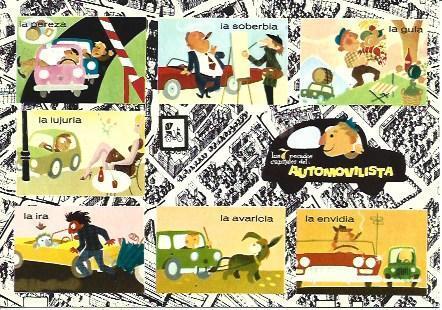 POSTAL A1953: Los pecados del automovilista