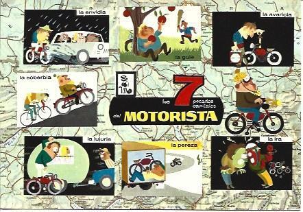POSTAL A1955: Los pecados del motorista