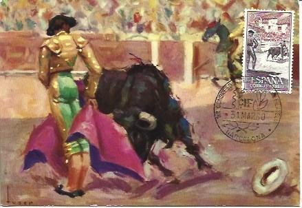 POSTAL A1981: Estampas de la Fiesta. Media veronica