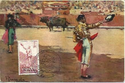 POSTAL A1987: Corrida de toros. Brindis