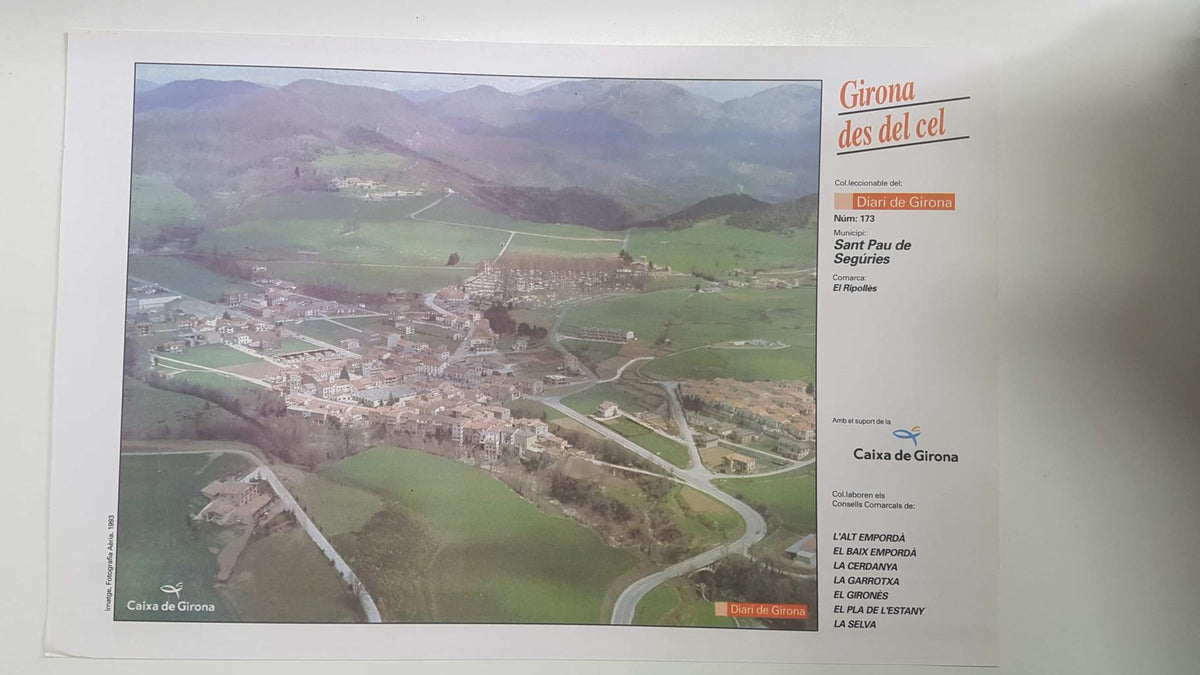 Lamina num 173 Girona des del cel: Sant Pau de Segúries (Comarca El Ripollès - Girona)
