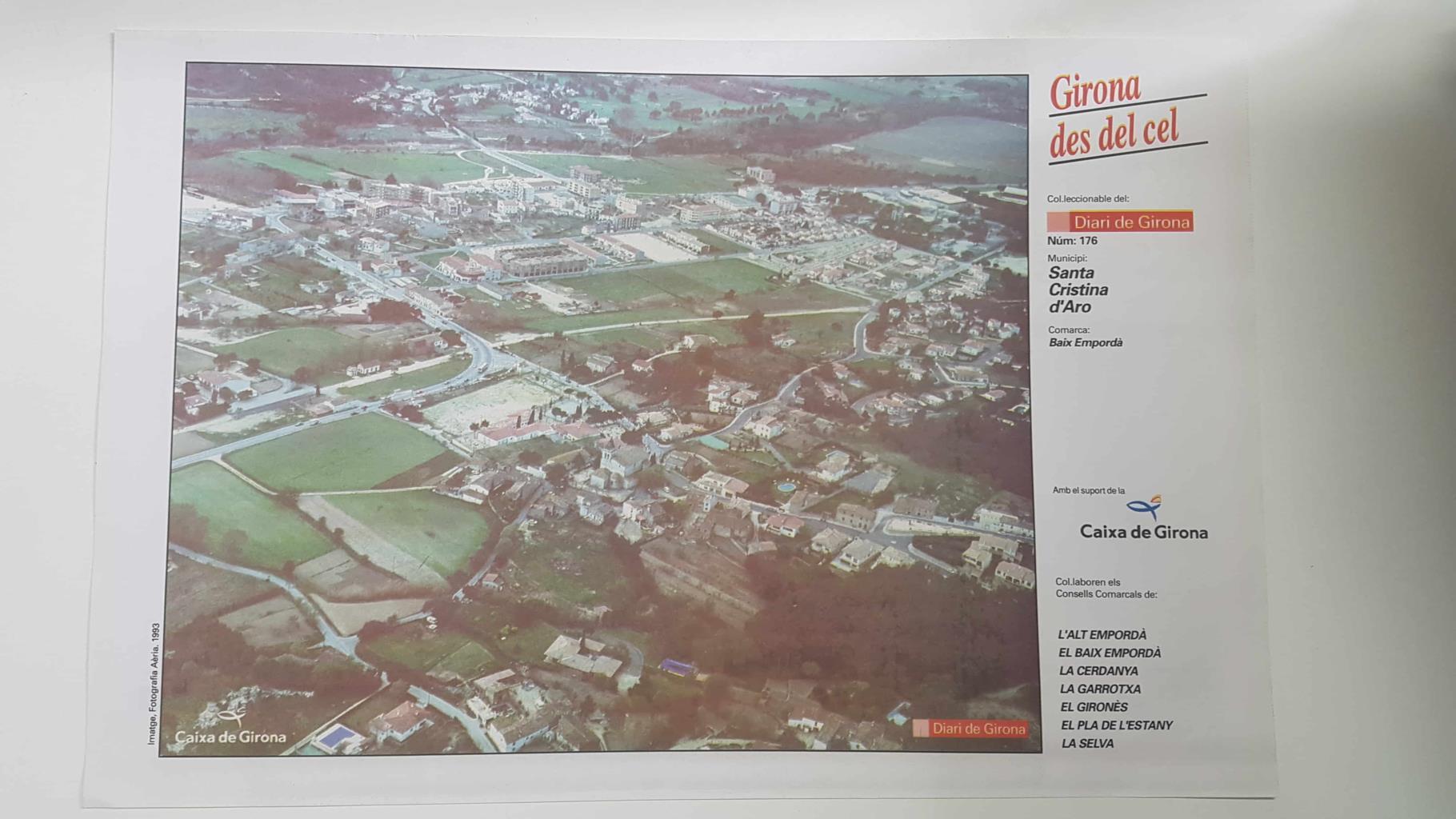 Lamina num 176 Girona des del cel: Santa Cristina d'Aro (Comarca Baix Empordà - Girona)