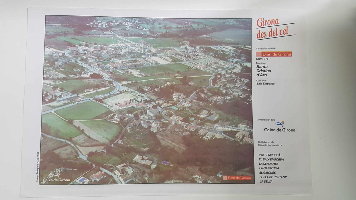 Lamina num 176 Girona des del cel: Santa Cristina d'Aro (Comarca Baix Empordà - Girona)
