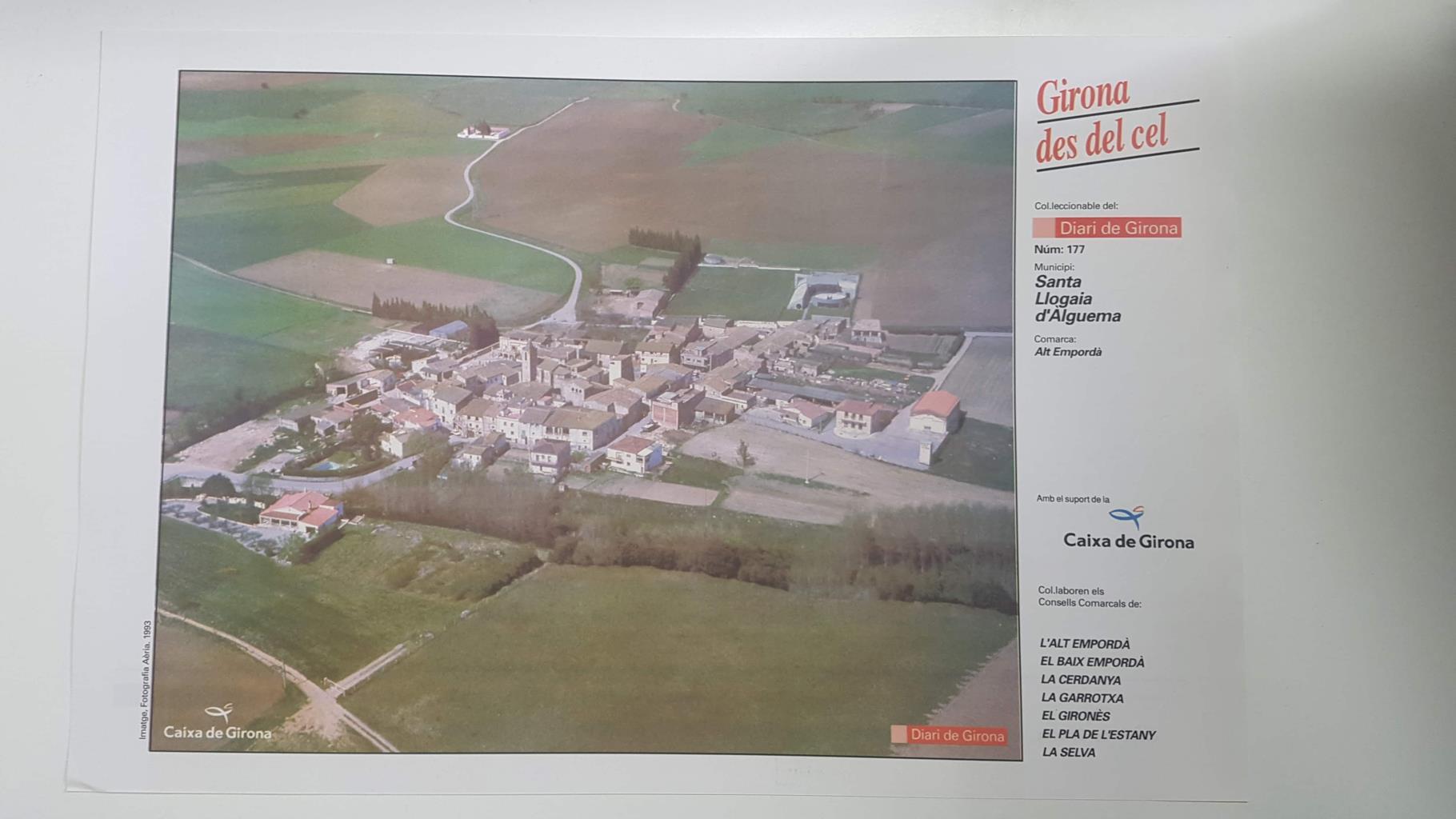 Lamina num 177 Girona des del cel: Santa Llogaia d'Àlguema (Comarca Alt Empordà - Girona)