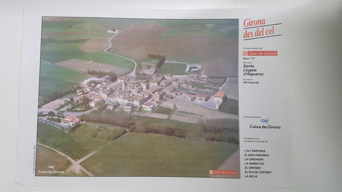 Lamina num 177 Girona des del cel: Santa Llogaia d'Àlguema (Comarca Alt Empordà - Girona)