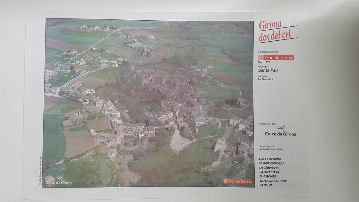 Lamina num 178 Girona des del cel: Santa Pau (Comarca La Garrotxa - Girona)