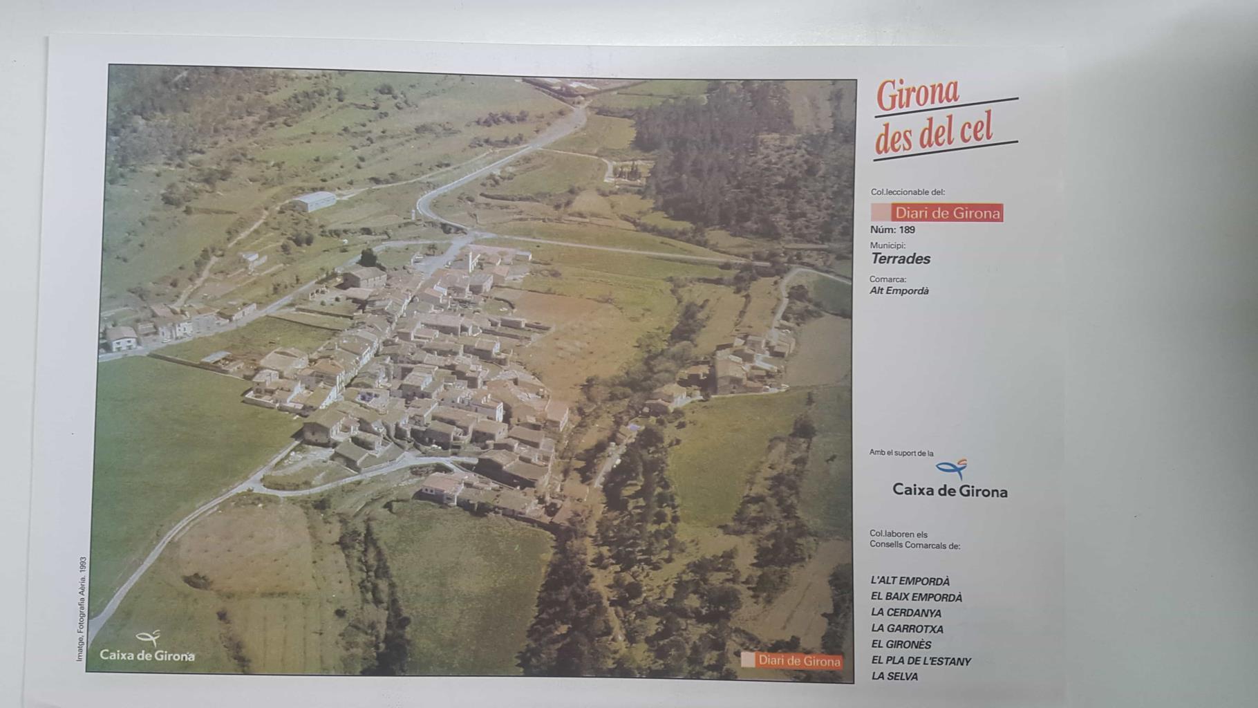 Lamina num 189 Girona des del cel: Municipi Terrades (Comarca Alt Empordà - Girona)