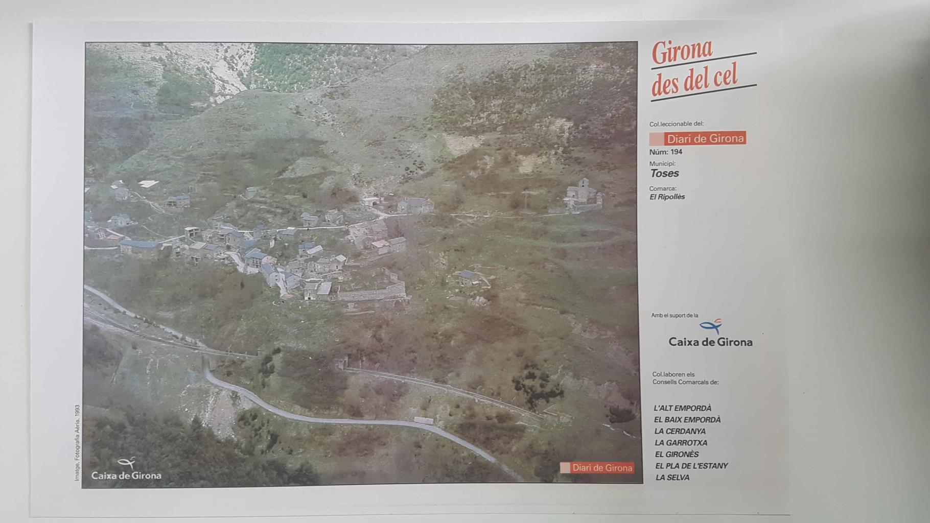 Lamina num 194 Girona des del cel: Municipi Toses (Comarca El Ripollès - Girona)