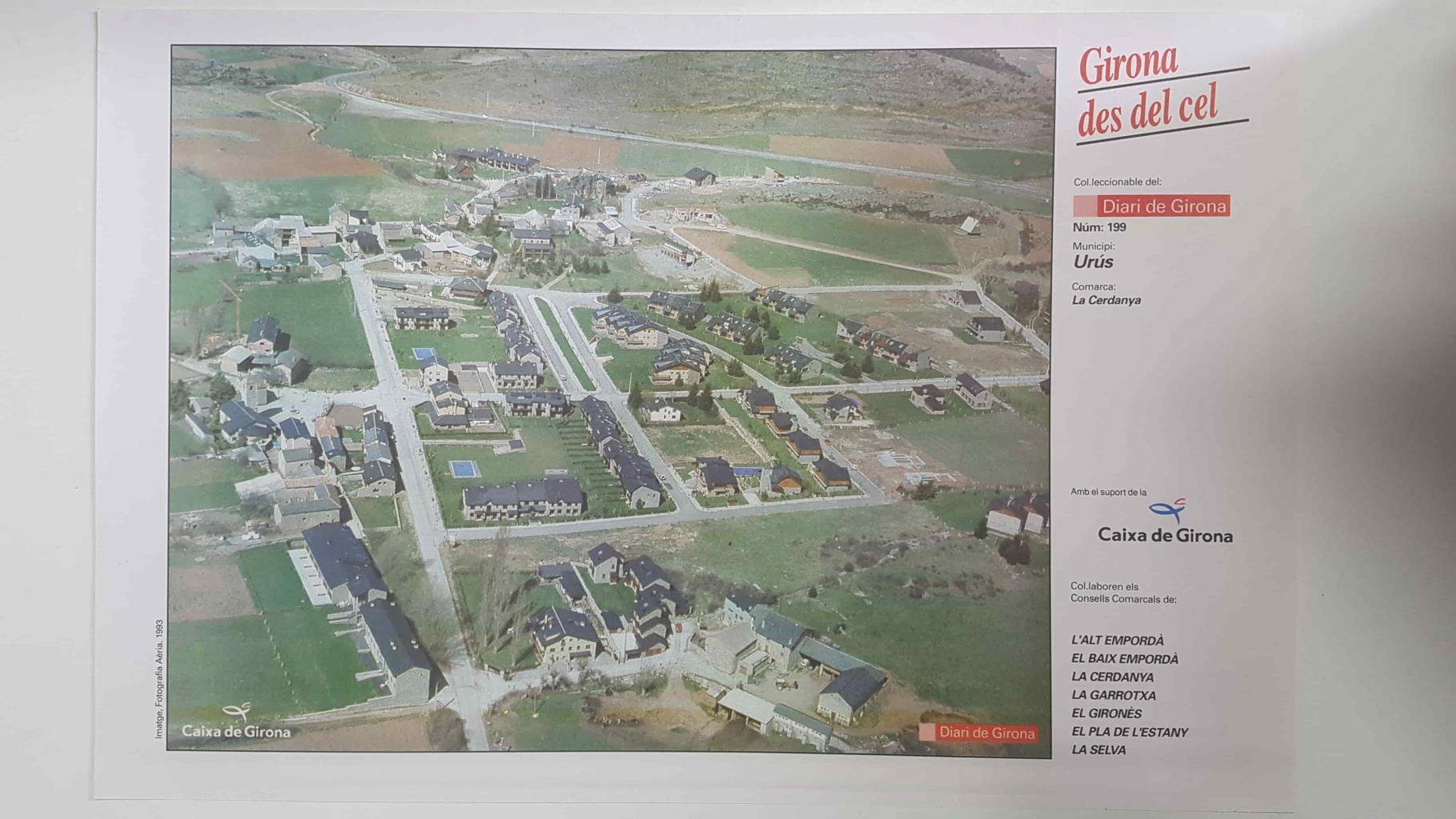 Lamina num 199 Girona des del cel: Municipi Urús (Comarca La Cerdanya - Girona)