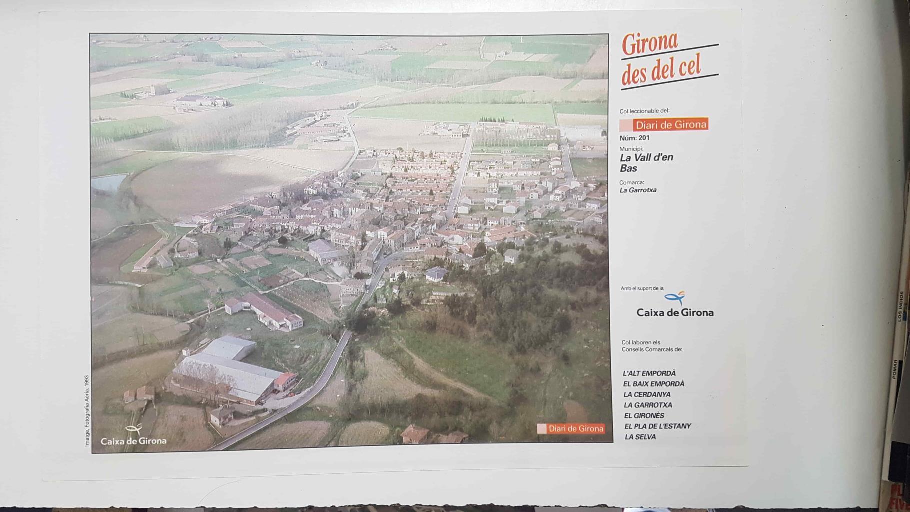 Lamina num 201 Girona des del cel: Municipi La Vall d'en Bas (Comarca La Garrotxa - Girona)