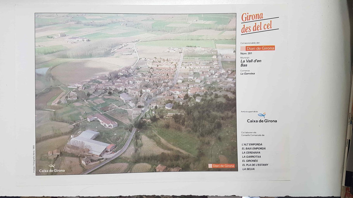 Lamina num 201 Girona des del cel: Municipi La Vall d'en Bas (Comarca La Garrotxa - Girona)
