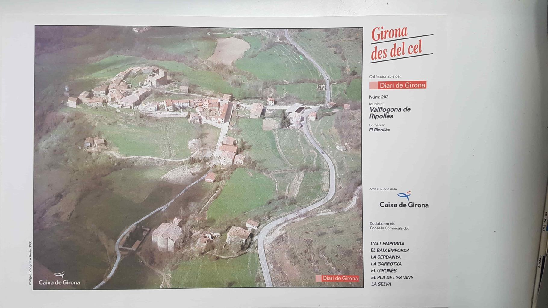 Lamina num 203 Girona des del cel: Municipi Vallfogona de Ripollès (Comarca El Ripollès - Girona)