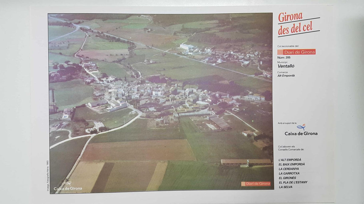 Lamina num 205 Girona des del cel: Municipi Ventalló (Comarca Alt Empordà - Girona)