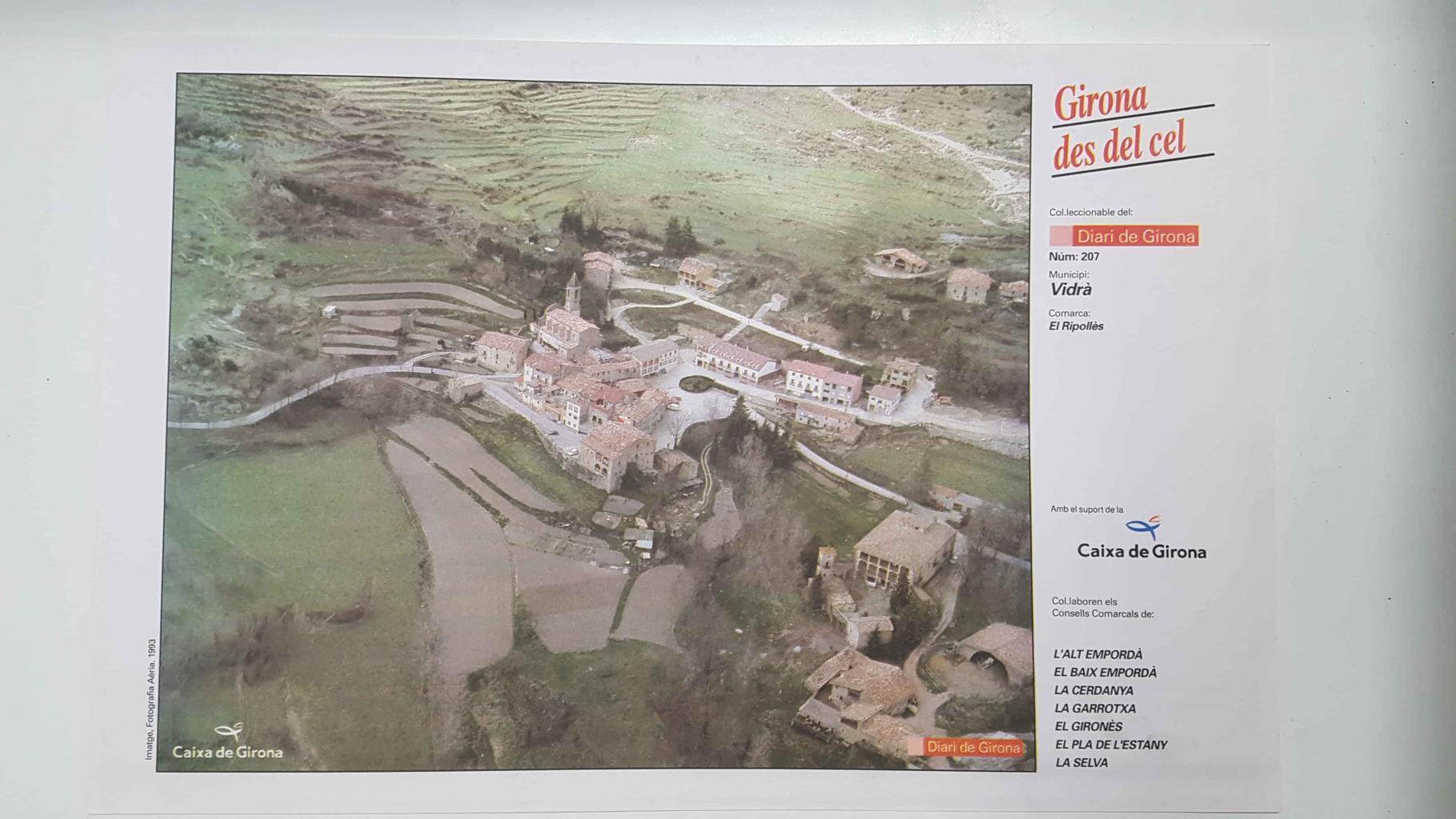 Lamina num 207 Girona des del cel: Municipi Vidrà (Comarca El Ripollès - Girona)