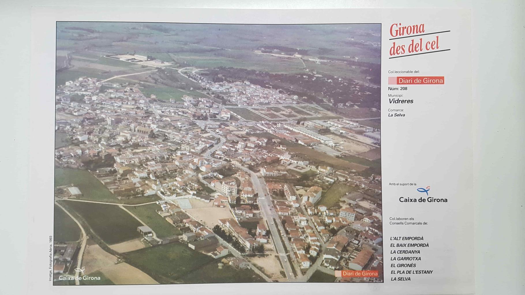 Lamina num 208 Girona des del cel: Municipi Vidreres (Comarca La Selva - Girona)