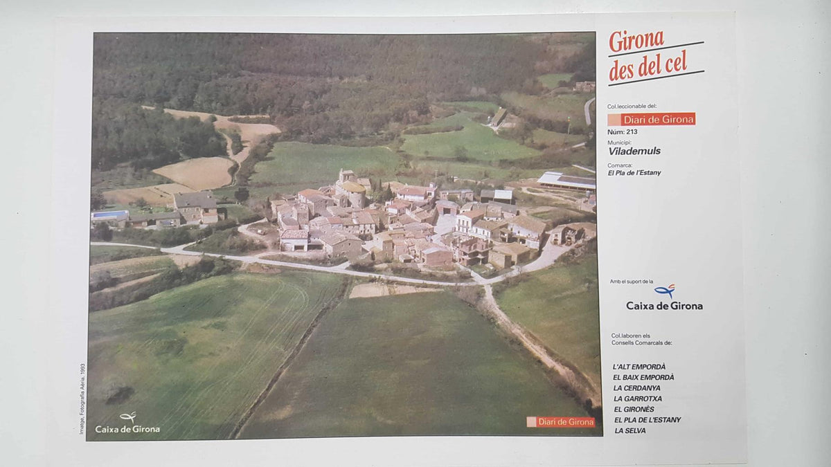 Lamina num 213 Girona des del cel: Municipi Vilademuls (Comarca El Pla de l'Estany - Girona)