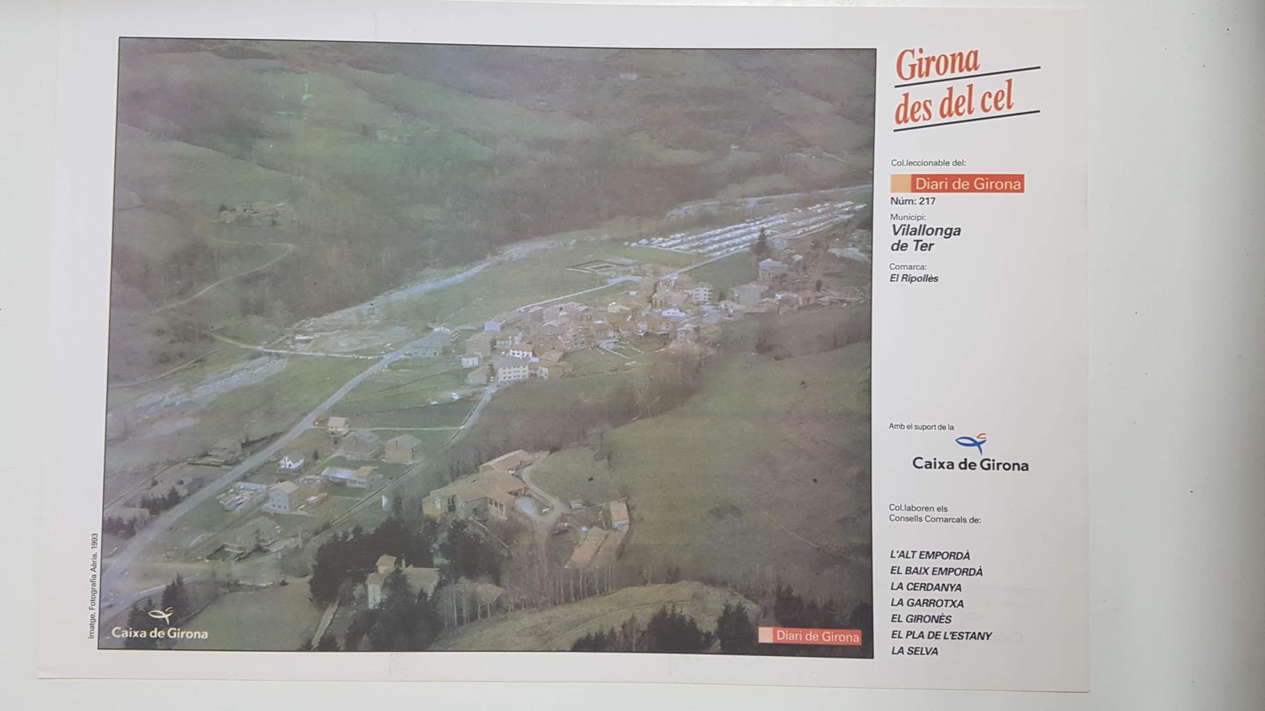Lamina num 217 Girona des del cel: Municipi Vilallonga de Ter (Comarca El Ripollès - Girona)
