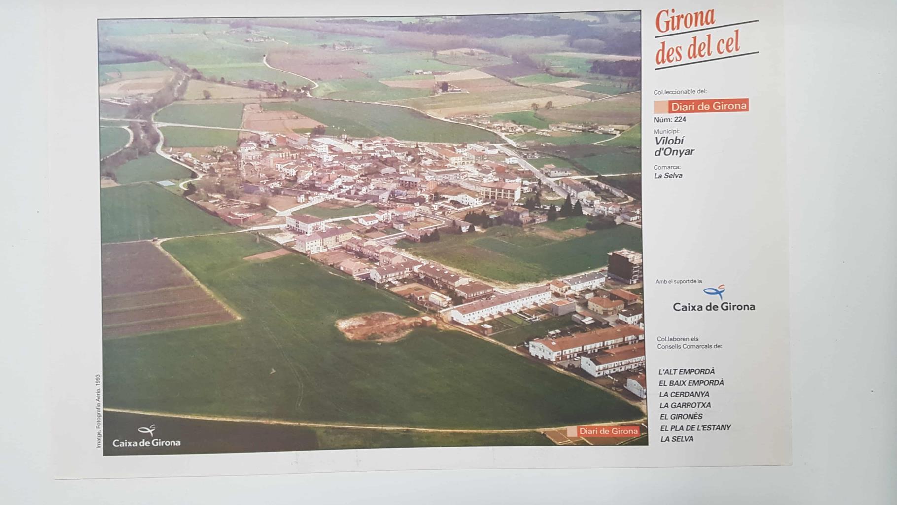 Lamina num 224 Girona des del cel: Municipi Vilobí d'Onyar (Comarca La Selva - Girona)