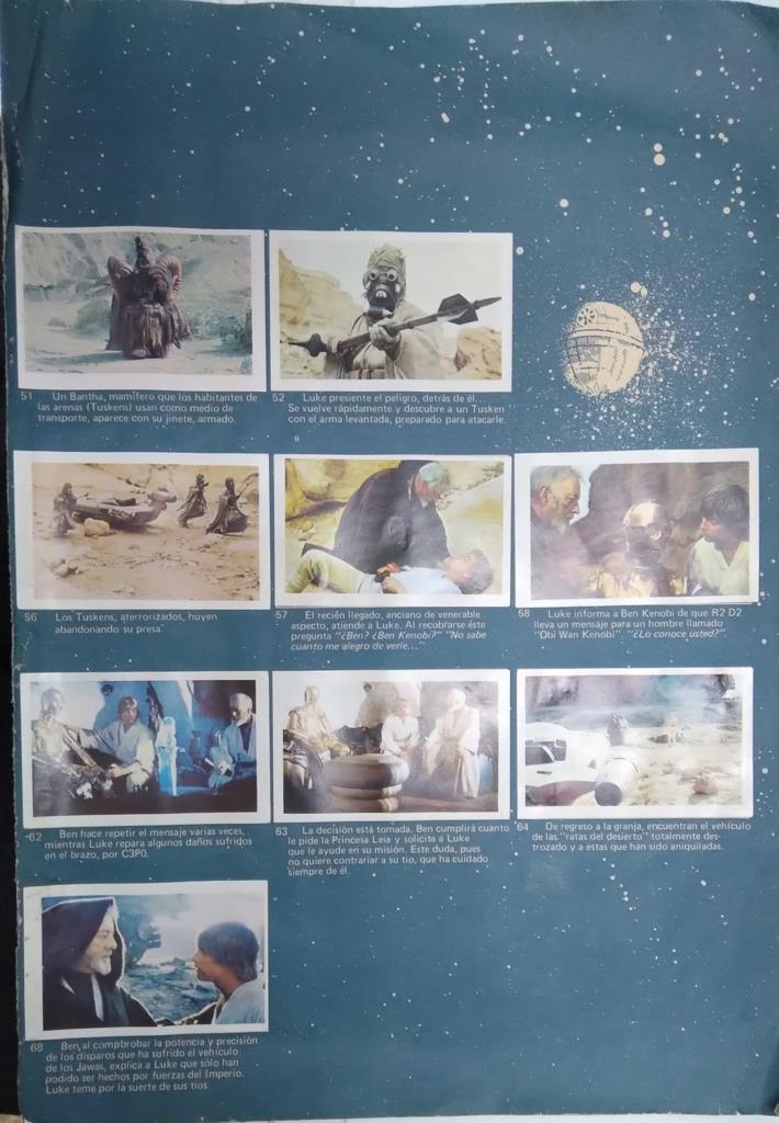 Pagina Album cromos: La guerra de las galaxias - cromos pagina 4