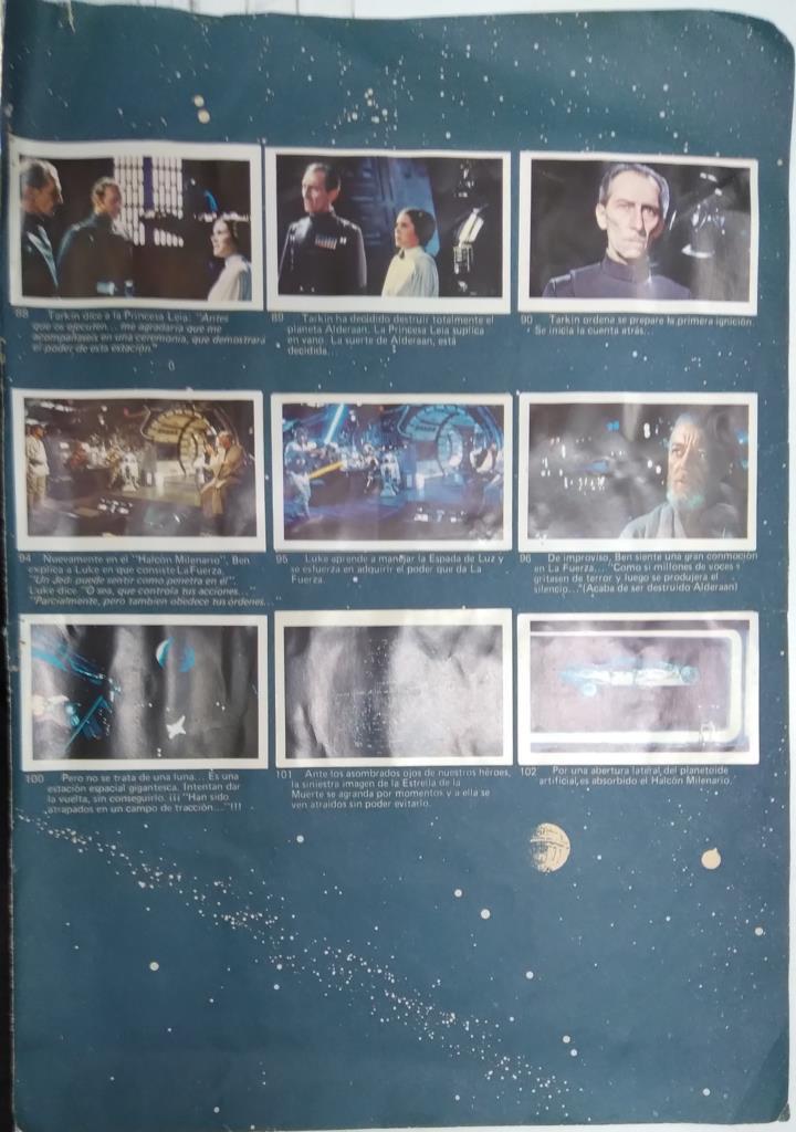 Pagina Album cromos: La guerra de las galaxias - cromos pagina 6