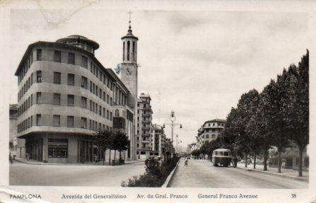 POSTAL PV01194: Avenida Generalisimo en Pamplona