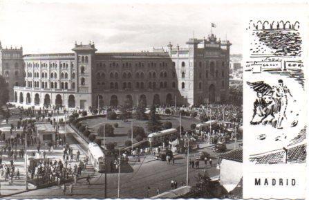 POSTAL PV01200: Vista plaza de toros de Madrid